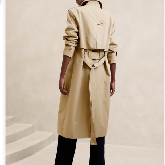 NWT Banana Republic Petite Trench - Picture 2 of 5